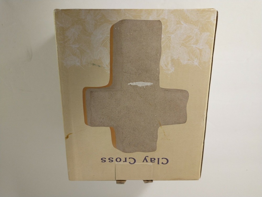 Decrotive Cracker Barrel Easter Christian Clay Cross Open Box