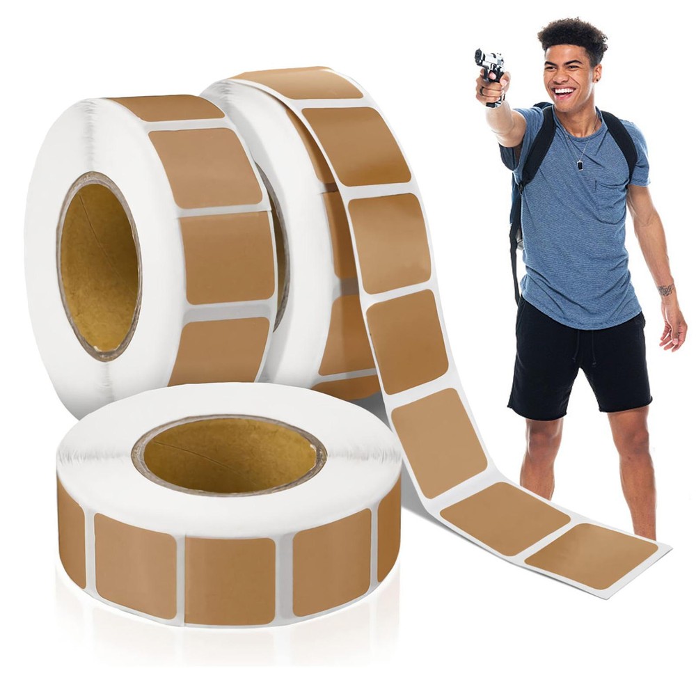 3 Rolls Action Target Paster Brown Square Repair Shooting Range Target Paster