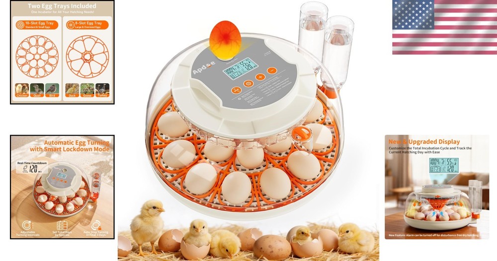 Versatile Egg Hatcher for Chicken, Duck, Quail Eggs