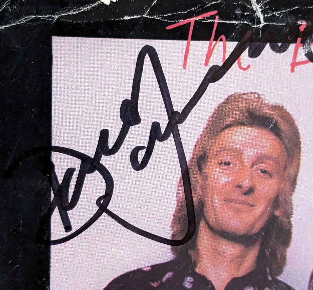 DAVEY JOHNSTONE & NIGEL OLSSON SIGNED 7" RECORD SINGLE elton john PROOF