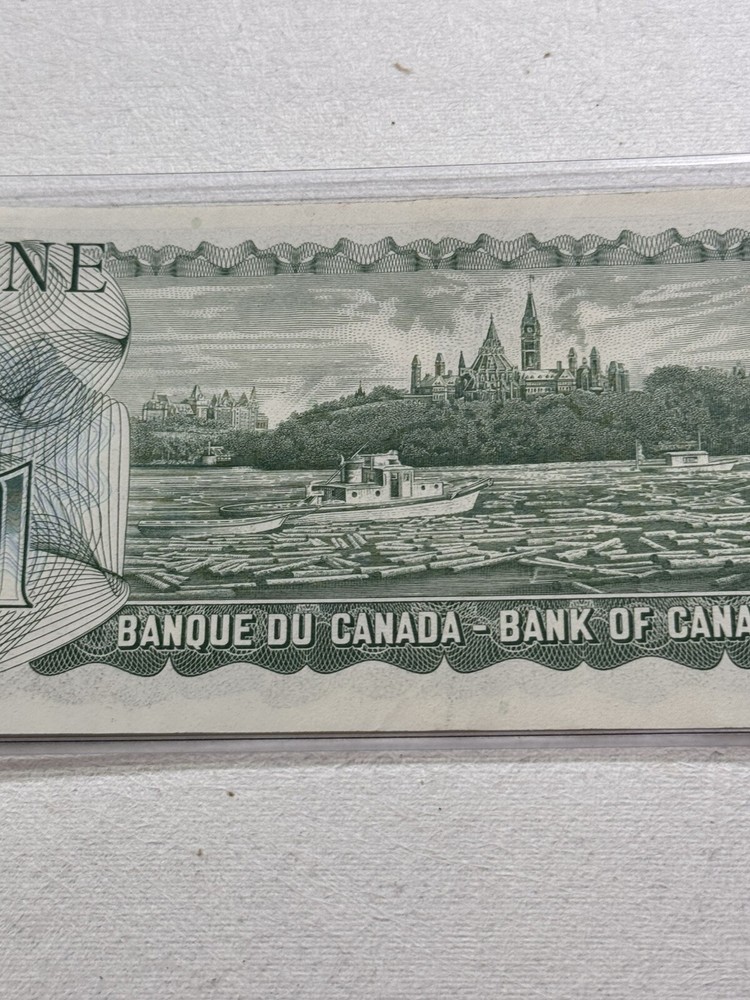 1973 Canada 1 Dollar Banknote Crow Bouey P# 85c