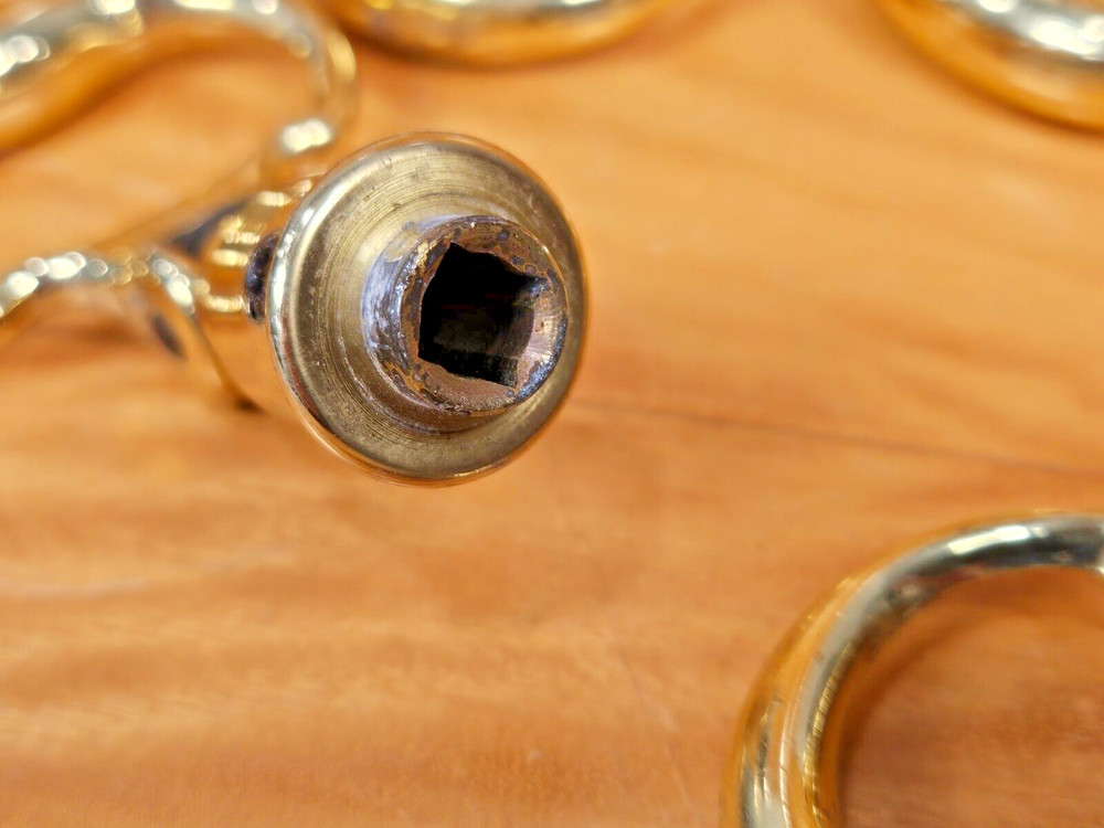 5 Original Vintage Brass Door Pull Handles