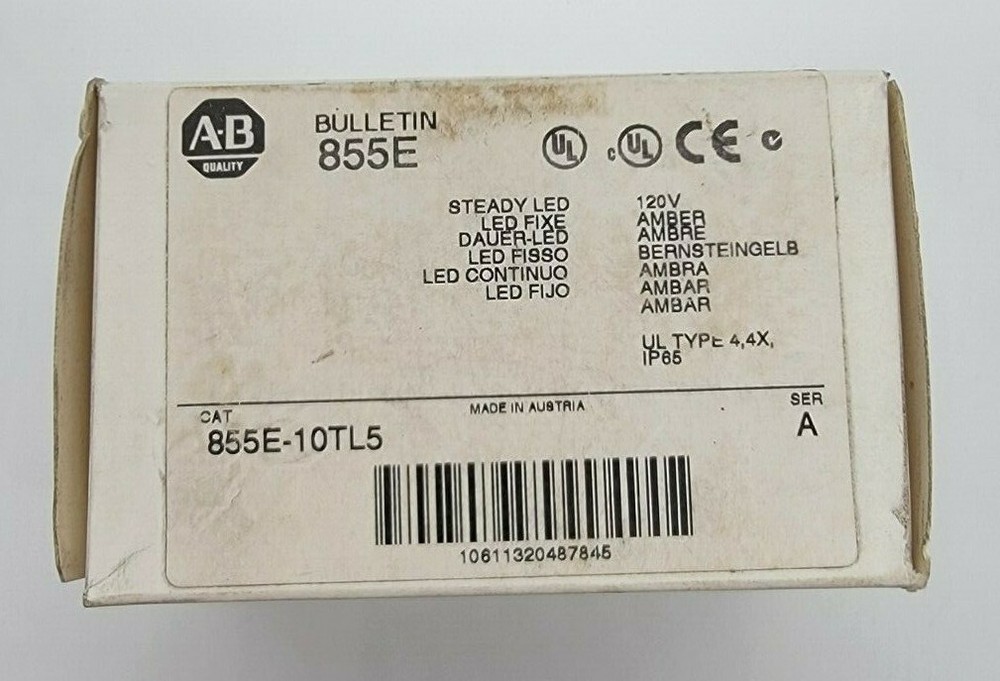 Allen-Bradley 855E-10TL5 Amber Stack Light