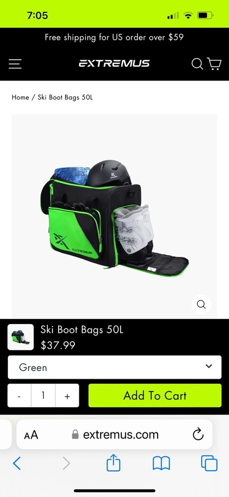 Extremus Ski Boot Bag 50 L