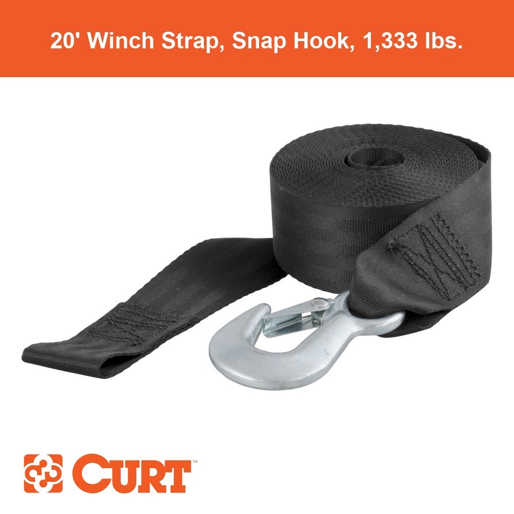 20' Winch Strap with Snap Hook (1,333 lbs.)
