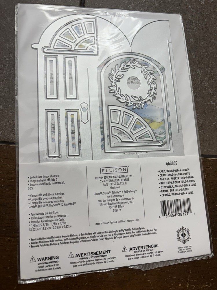 SIZZIX THINLITS FOLD-A-LONG Door Dies JEN LONG