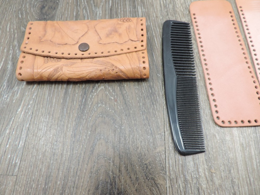 2 Leather Projects Key Holder Comb Case Leather Only