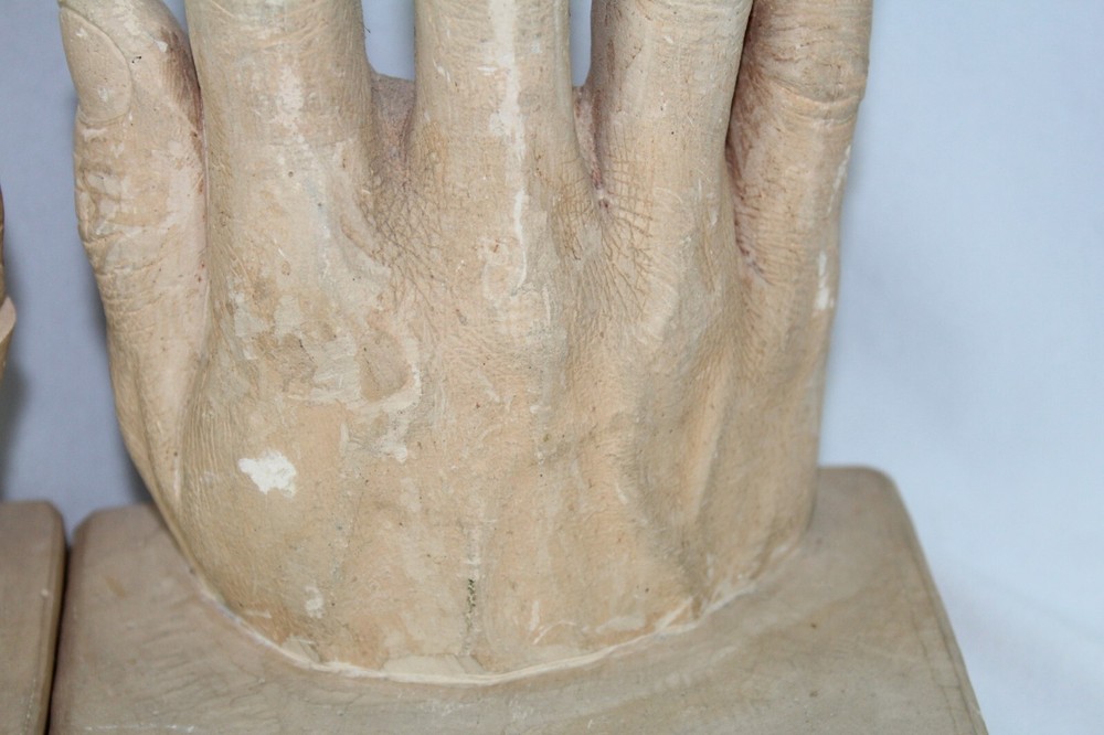Plaster bookends Reading Hands