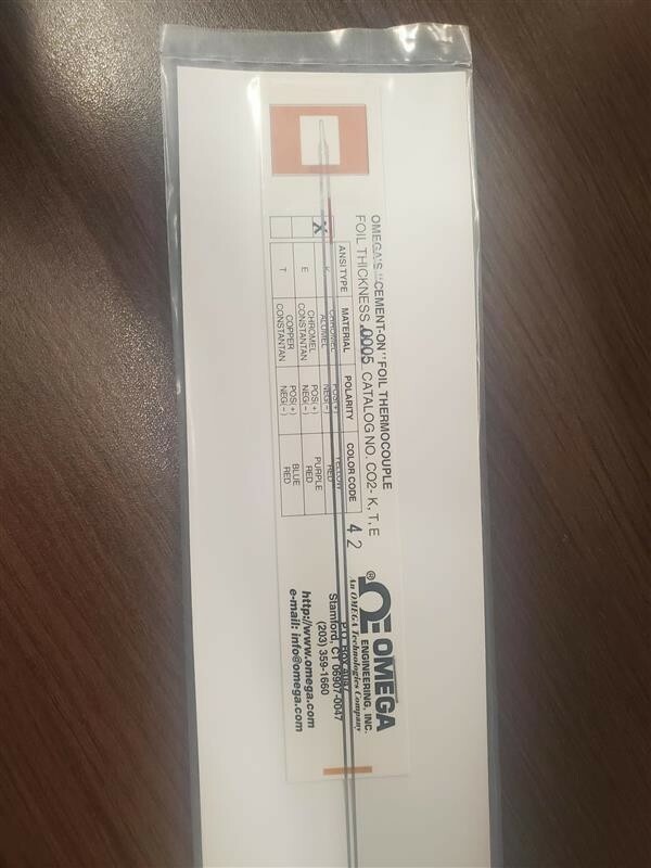 Omega CO2-K-42 Cement-On Polyimide Fast Response Surface Thermocouples