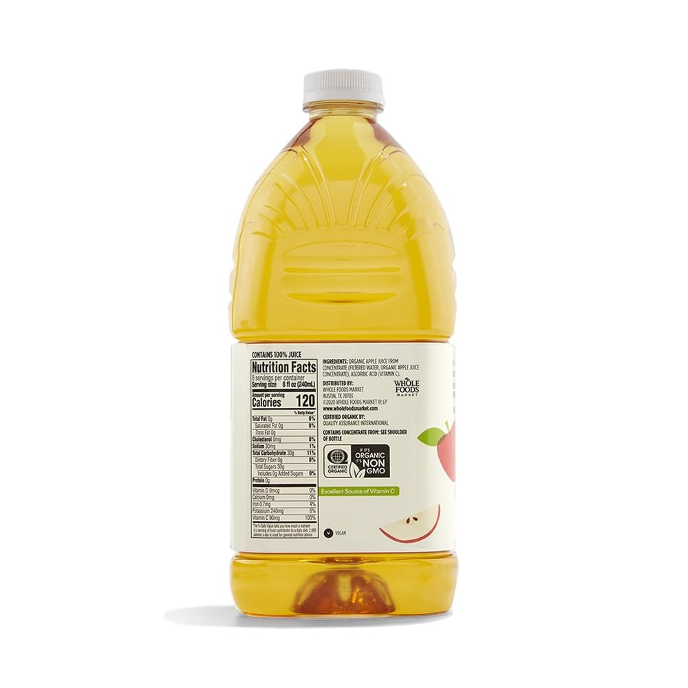 , Organic Apple Juice, 64 Fl Oz