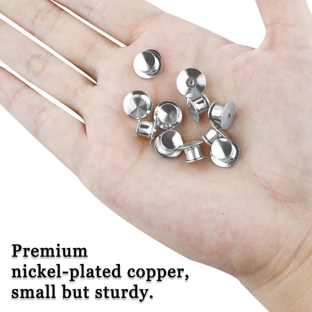 30 Pieces Metal Locking Pin Backs Locking Pin Keepers Locking Backs