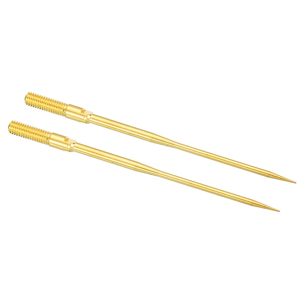 1mm Test Probe Pins, 2 Pcs Multimeter Extention Long Sharp Pin Needle, Gold