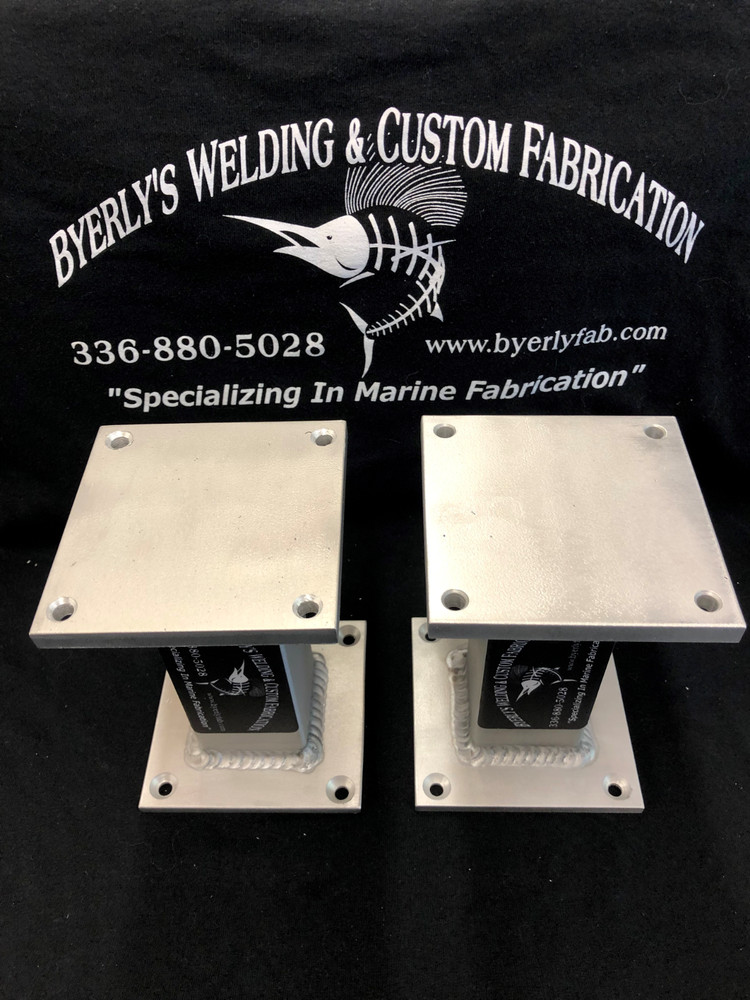 One Pair Big Jon Downrigger Pedestals 6'' Tall
