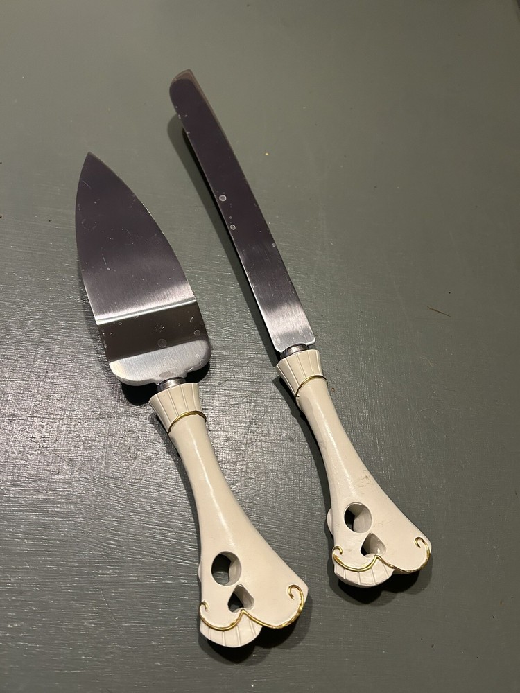 50th Wedding Anniversary Serving Set - includes cake knife and server