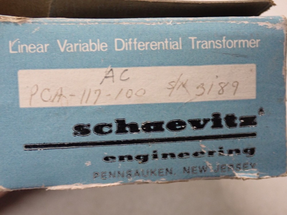 PCA-117-100 SCHAEVITZ LINEAR VARIABLE TRANSDUCER NEW