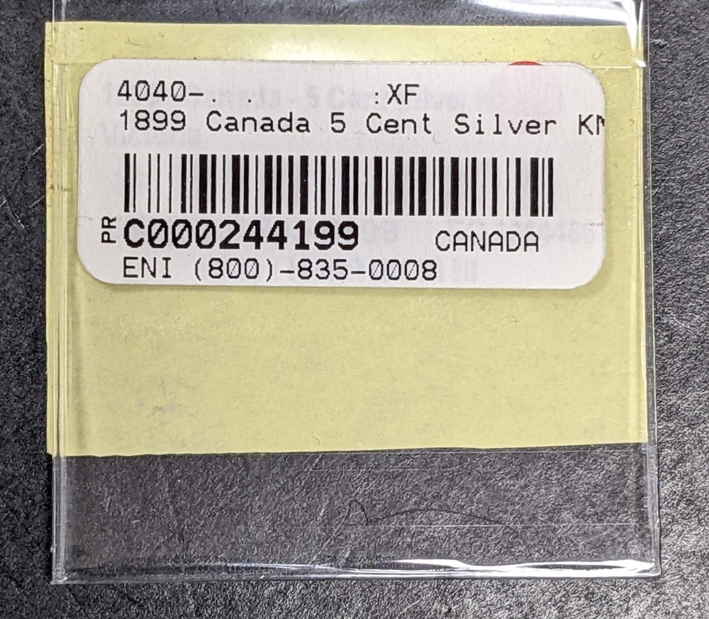 1899 Canada 5 Cent Silver Victoria