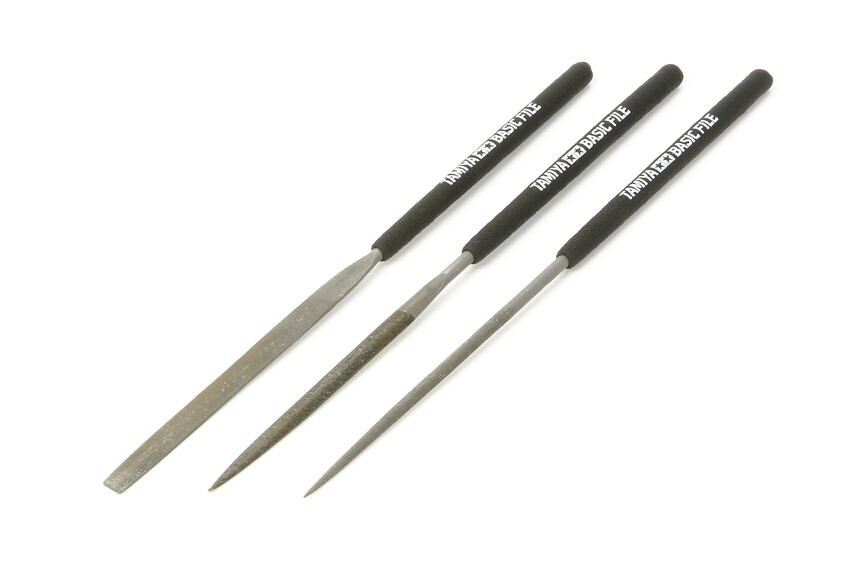 Tamiya Craft Tools Basic File Set (Smooth Double-Cut) 74104