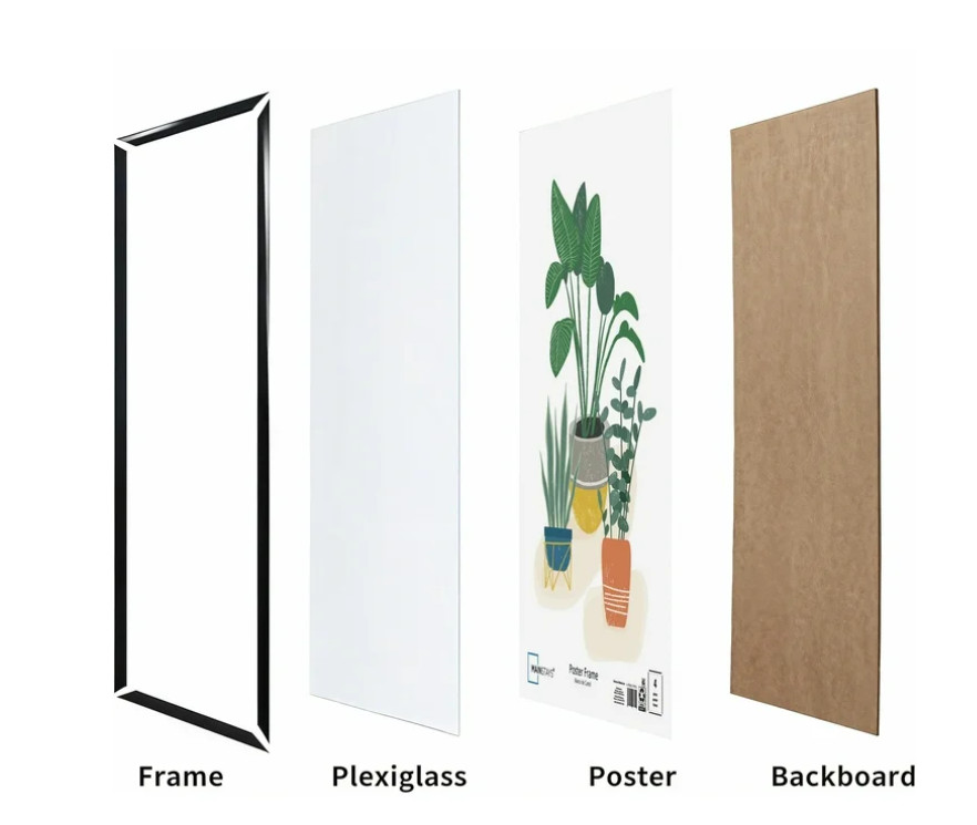 Mainstays 24x36 Basic Black Poster Frame Free & Fast Shipping Black poster frame