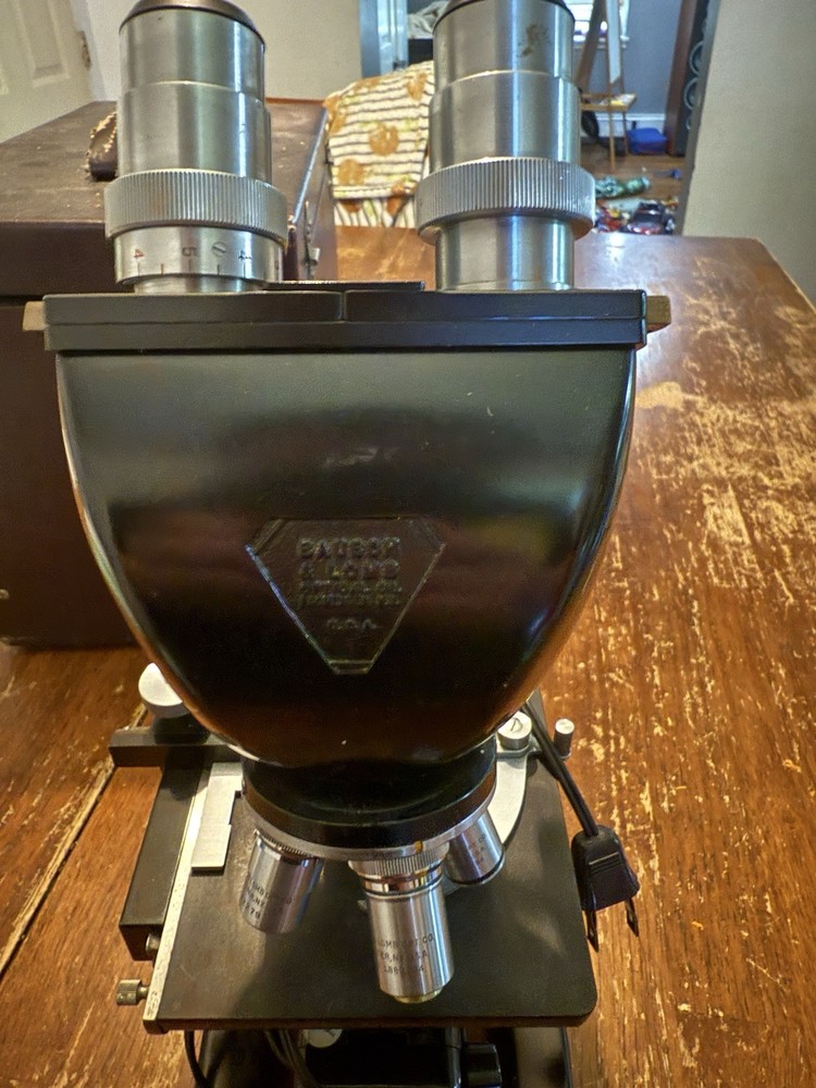 Vtg Bausch & Lomb Binocular Microscope