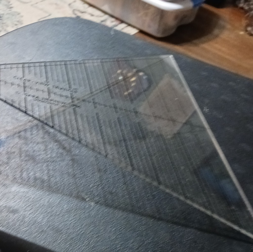 Clear View Triangle 60 Acrylic Sewing Ruler Triangle Shape