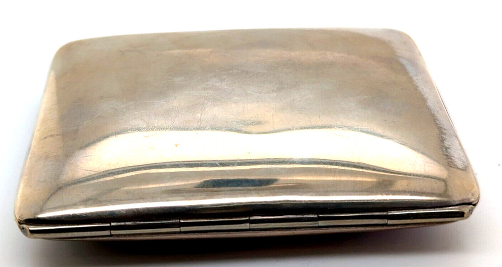 Silverplated Cigarette Case with Enamelled Horse Scene