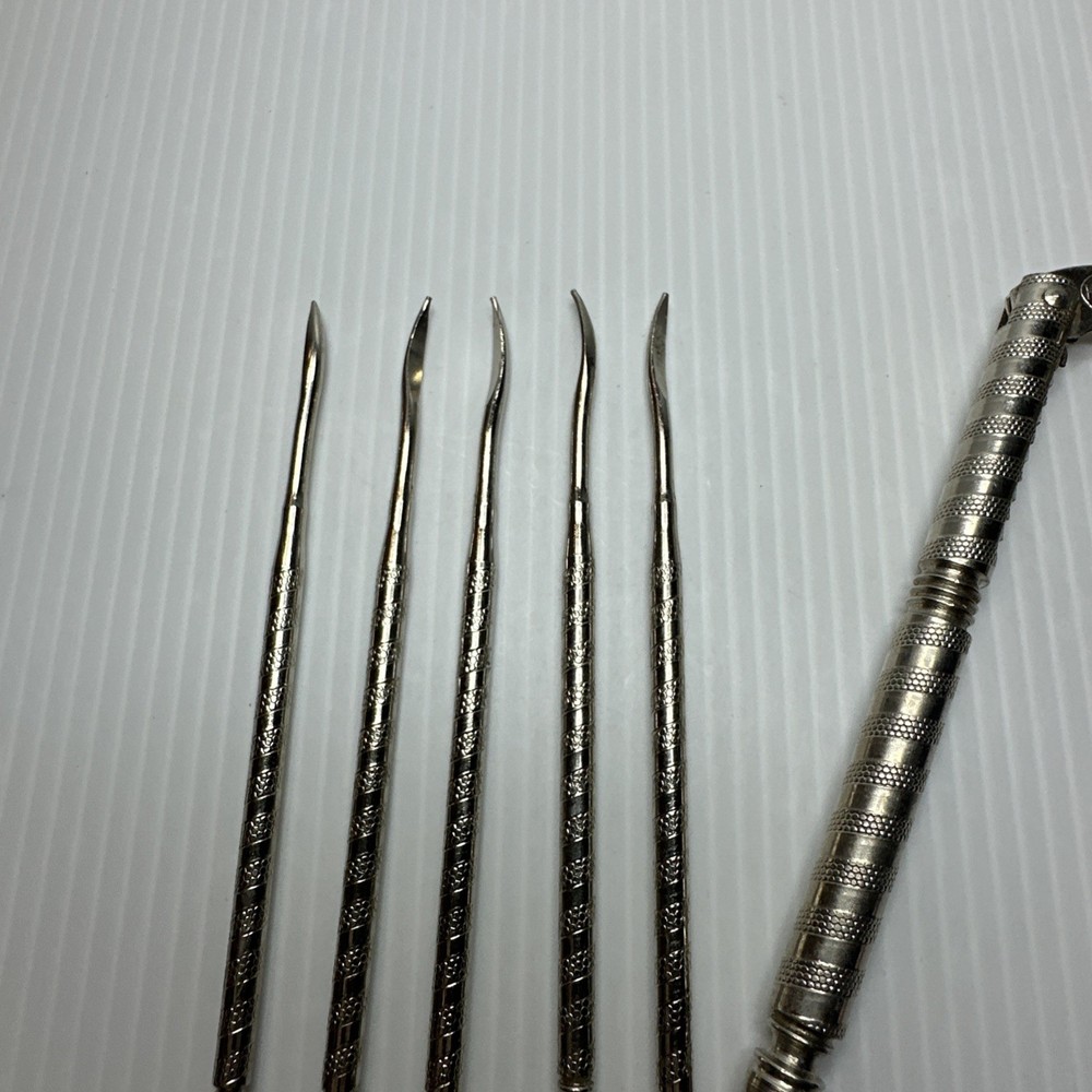 Vtg HMO Metal Nut Cracker & Shell Picks(5) set