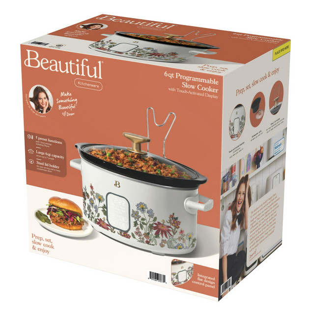 Beautiful 6 Qt Programmable Slow Cooker by Drew Barrymore, Multiple Colors