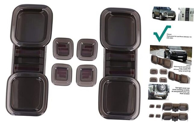 Tail Light Shade, Car Tail Light Cover Decorative ABS Replacement for Defender