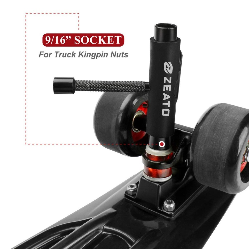 Compact Skateboard Tool - Multi Socket T-Shape Allen Phillips Driver