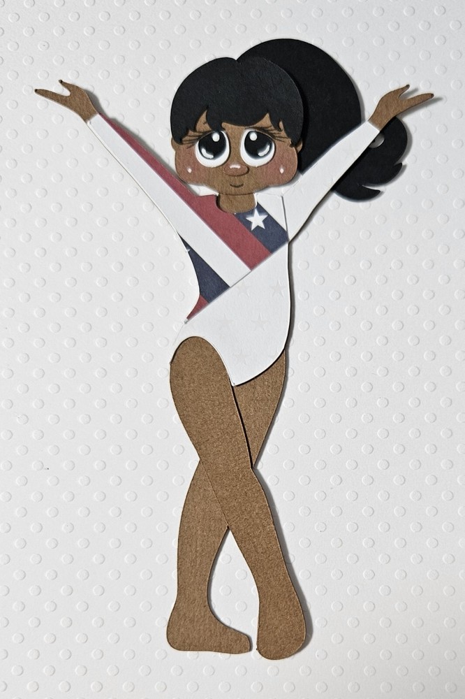 Gymnastics Simone Biles Inspired. Scrapbook, Card Making Paper Piecing