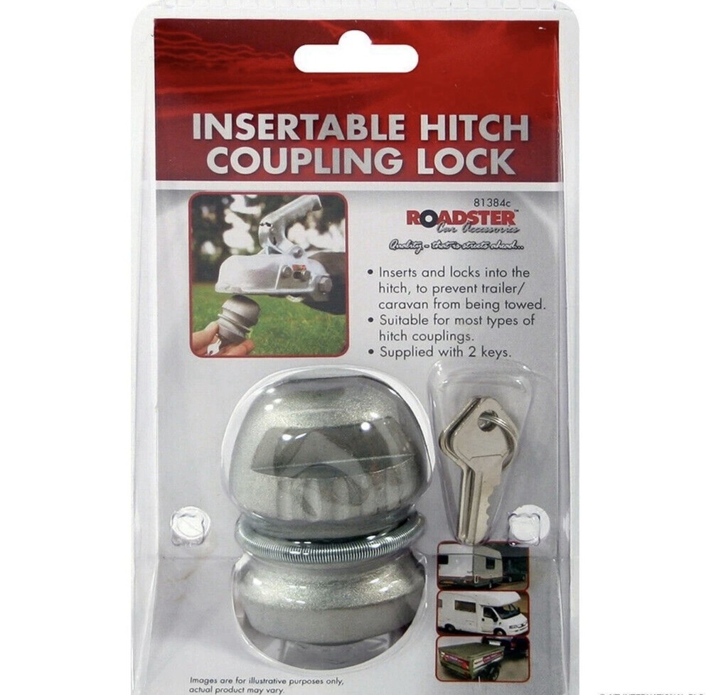 Roadster 81384c Insertable Hitch Coupling Lock New