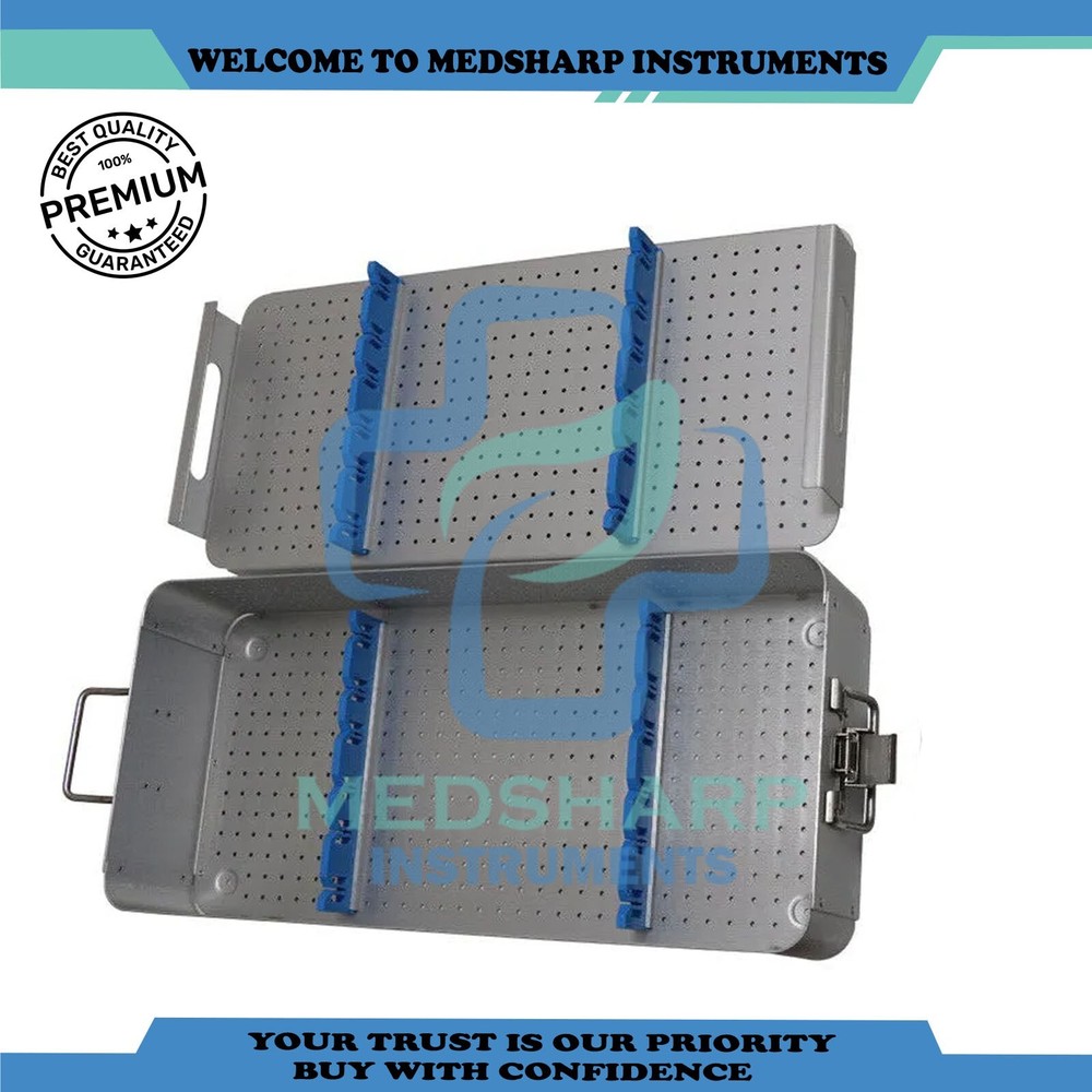 Aluminum Surgical Tray Sterilization Box Custom Size Laparoscope Instruments