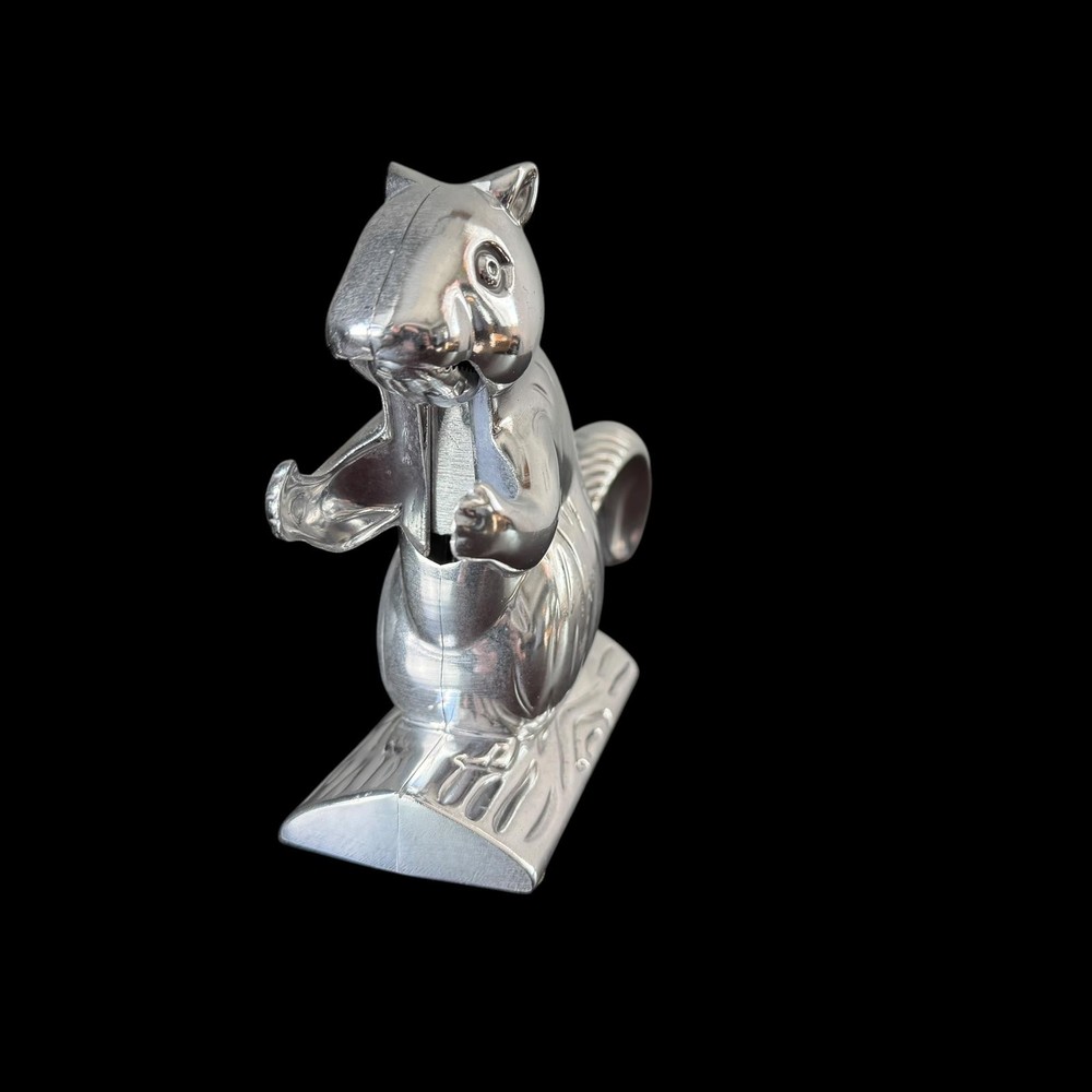1970's Pressed Aluminum Squirrel Nutcracker 5 1/2" x 8 1/2"
