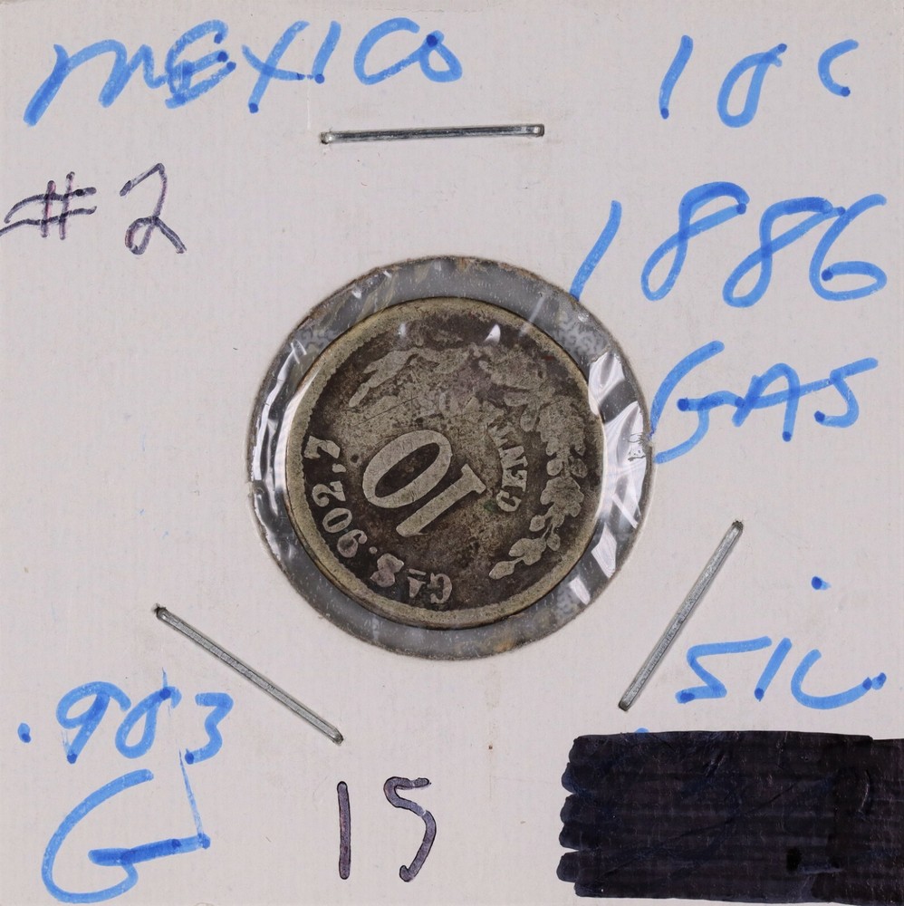 1886 Ga S Mexico 10 Centavos #2