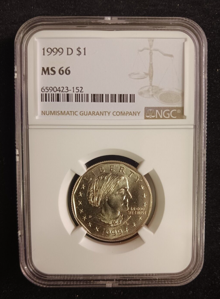 1999(D) NGC MS 66 Susan B. Anthony Dollar Coins