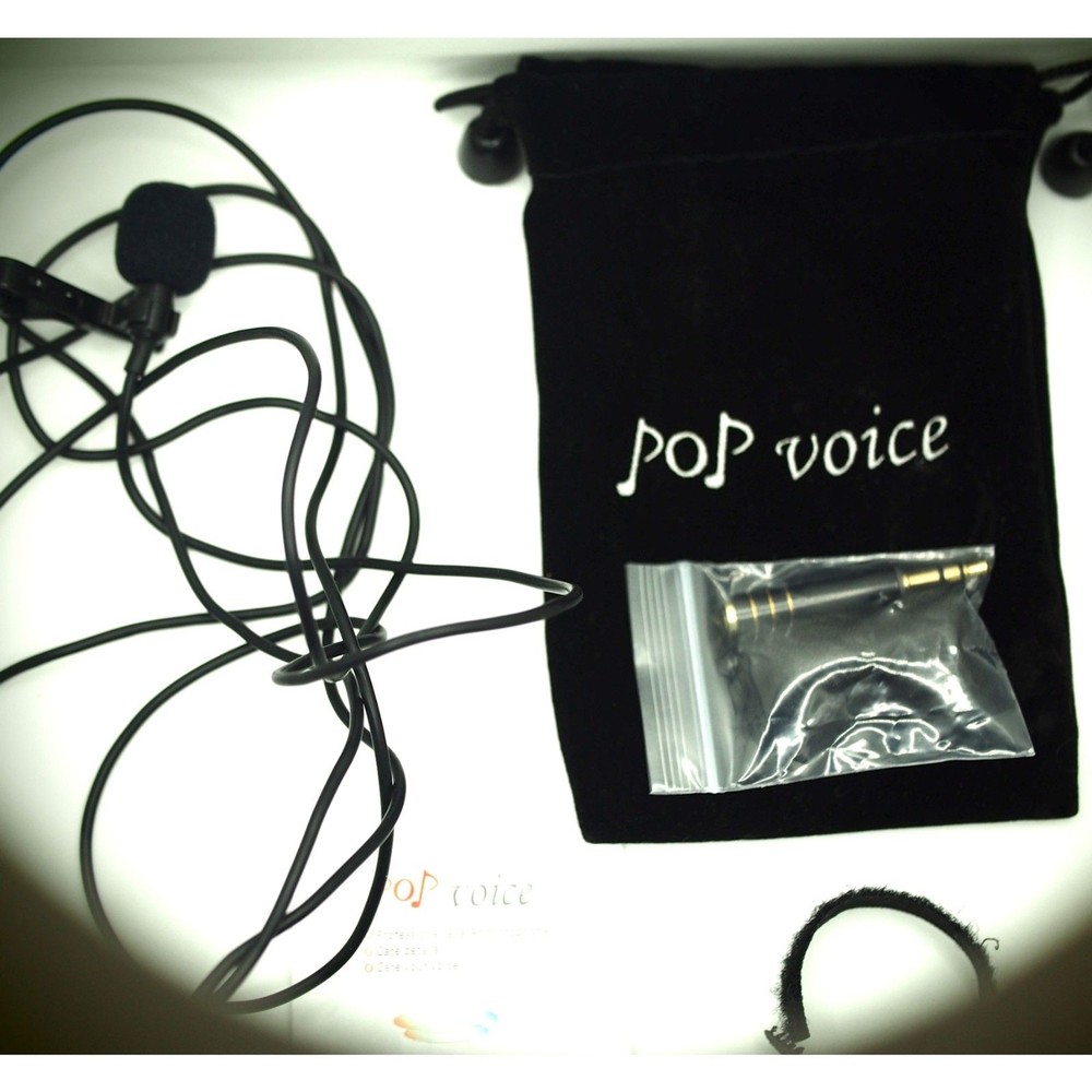 PoP Voice Lavalier Lapel Microphone for iPhone Android Smartphone,Recording Mic
