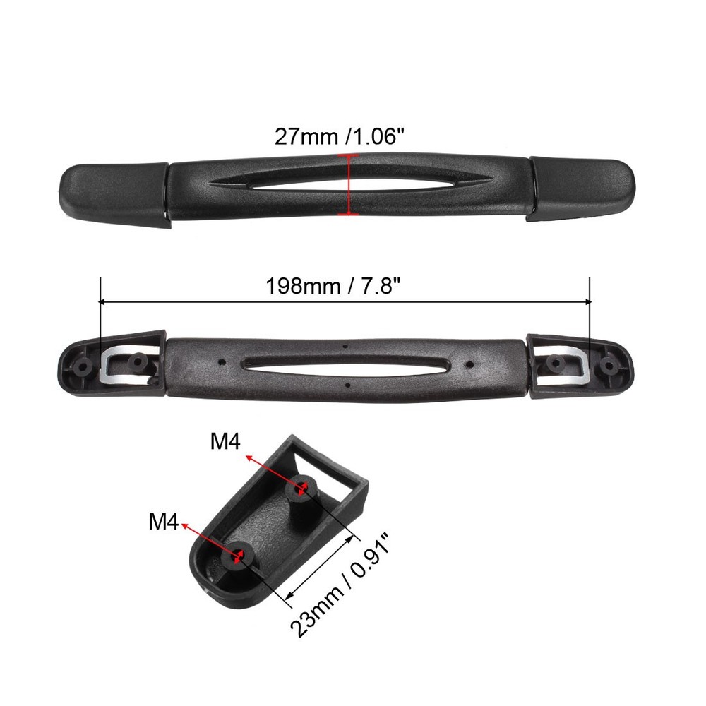 Luggage Handle 198mm Long Strap Grip for Suitcase Case Black
