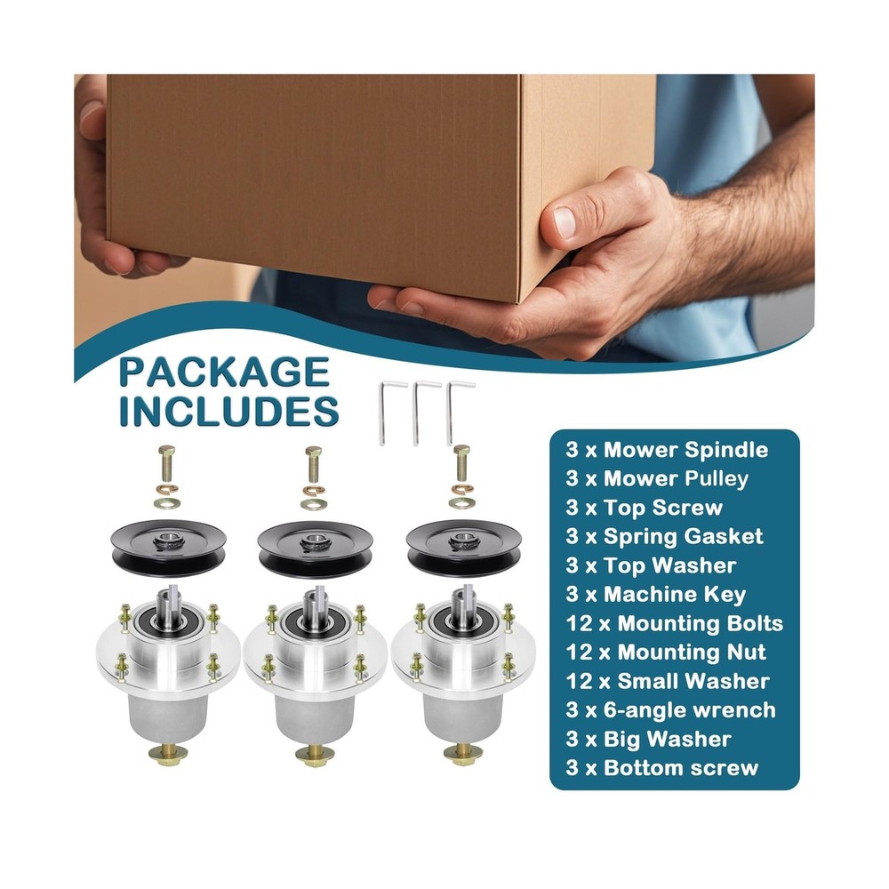 037-2050-00 Spindle Assembly with 033-4890-00 Pulley Replaces Bad Bo y MZ & M...