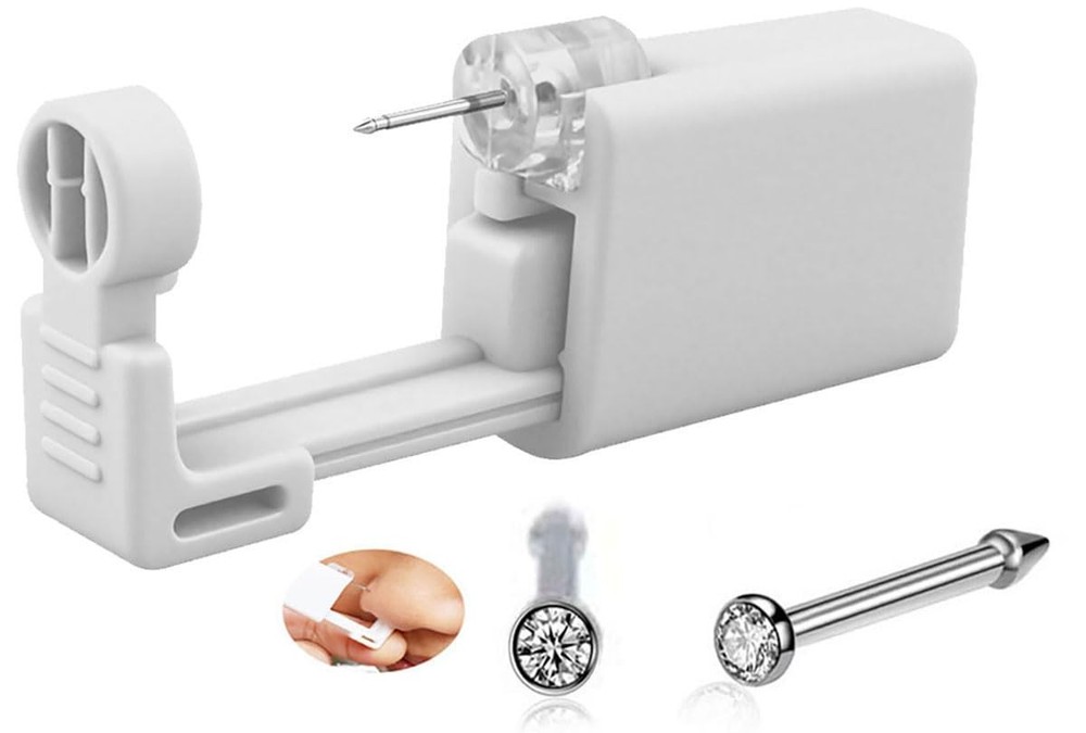 Nose Piercing Kit, Pierce Kit Gun Self White