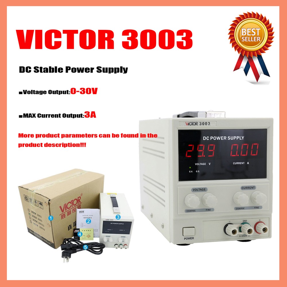 VICTOR 3003/3005 Bench DC Power Supply Single Output Adjustable continuously
