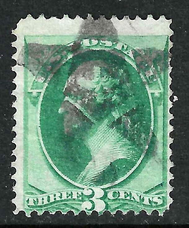Fancy Cancel STG-5 Segmented Star 3 Cent Washington Banknote 1871-83 US 5B77