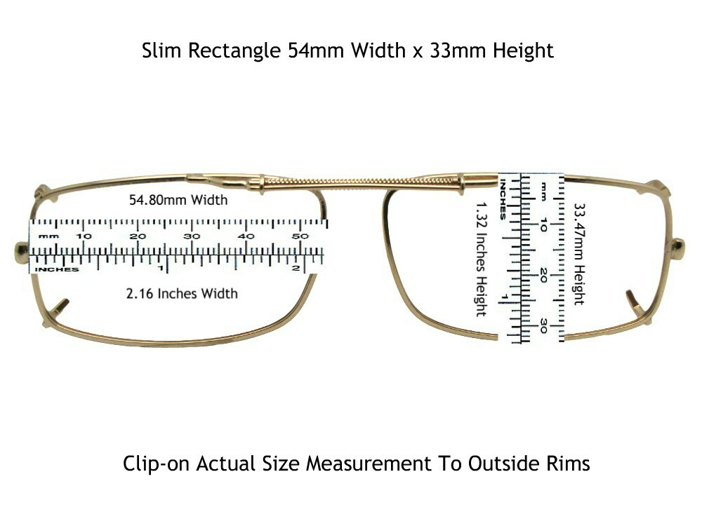 Slim Rectangle Shape Polarized Clip-on Sunglasses