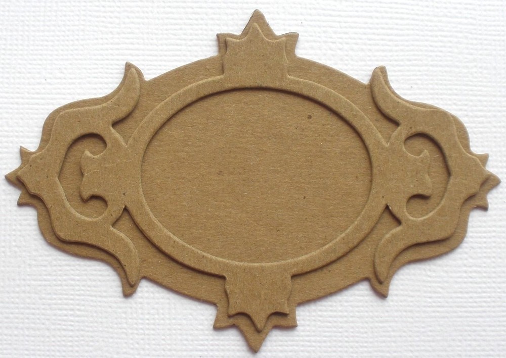 4 FANCY FRAME NOTES - Bare Chipboard Die Cuts Embellishments