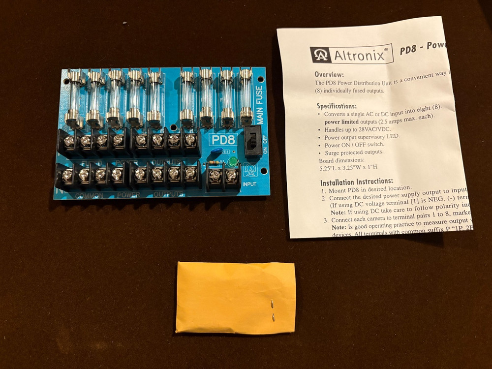 Altronix PD8 Power Distribution Module, NIB