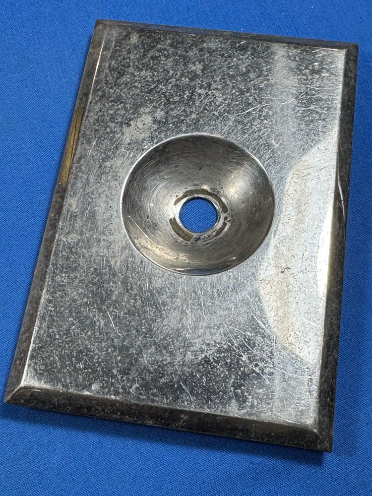 2 C.1910 Brass HART FLUSH SWITCH PLATES & 1 Hart & Hegeman Push Button Plate