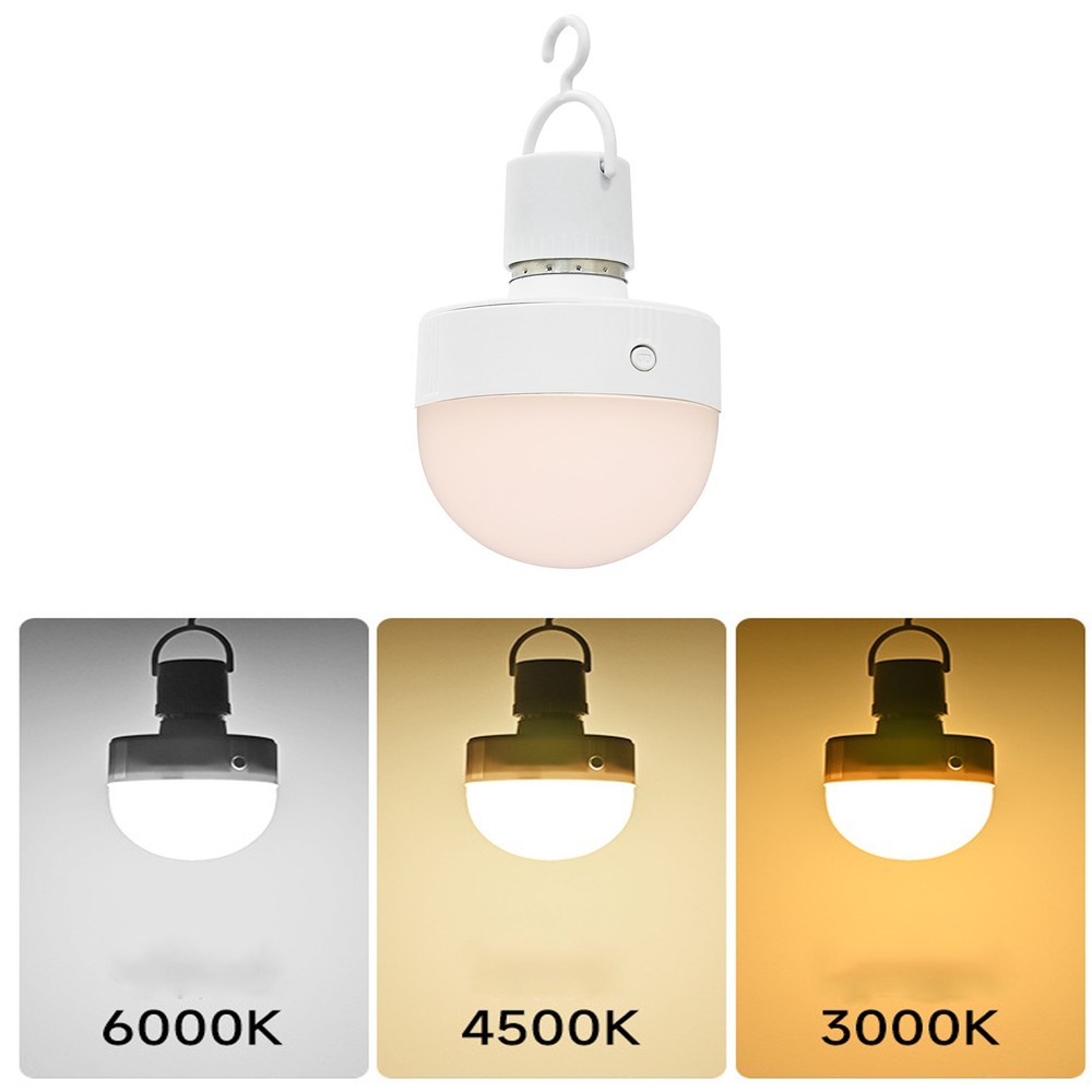 3-Color Rechargeable Light Bulb E26 Rechargeable Light Bulbs w/Remote Control