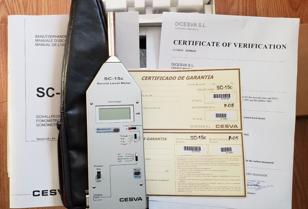 CESVA SOUND LEVEL METER MODEL  SC-15c B & K RION