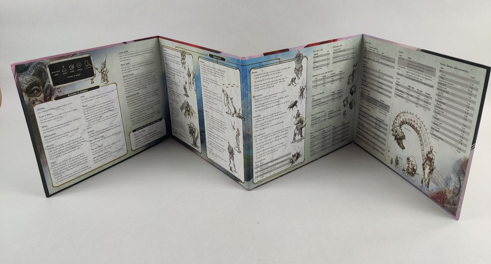 Dungeons & Dragons 2017 Fold-Out Board Rulebook and Instructions Guide