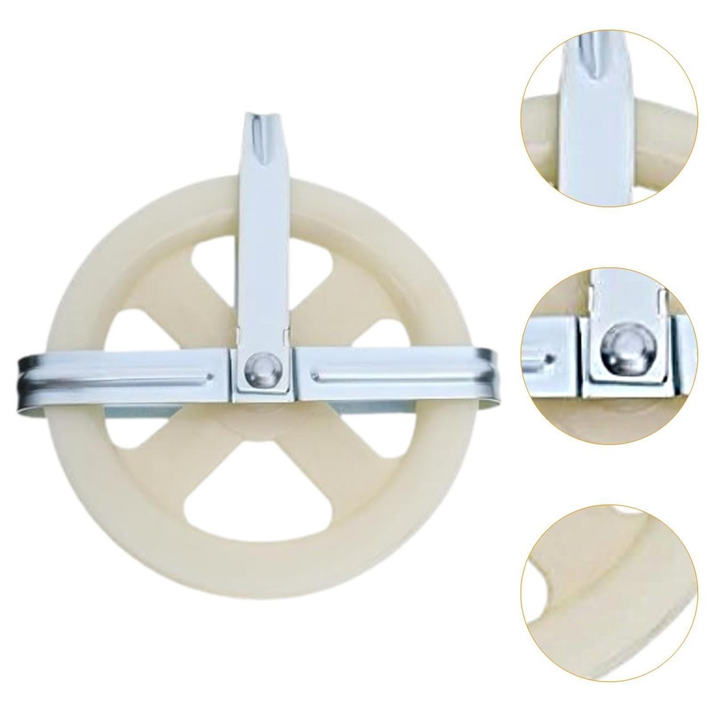 5inch Clothesline Puller Nylon Rope Pulleys System Cable Pulleys