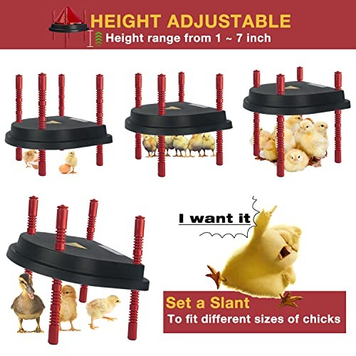 Chick Brooder Heating Plate with Comfort Feathers, Chicken Coop Warmer Pad